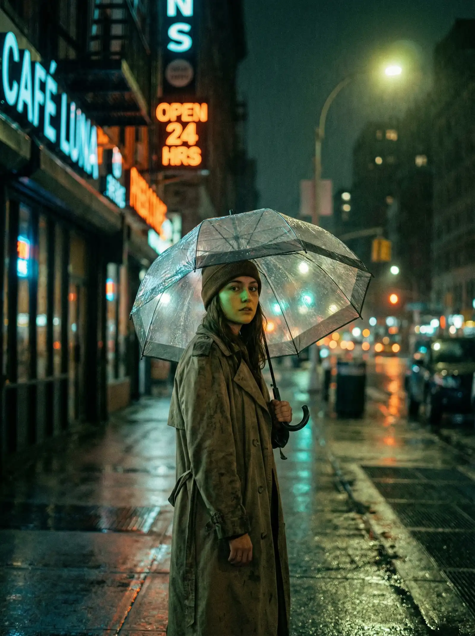 韩国美女 本周佳作 - 雨夜独行